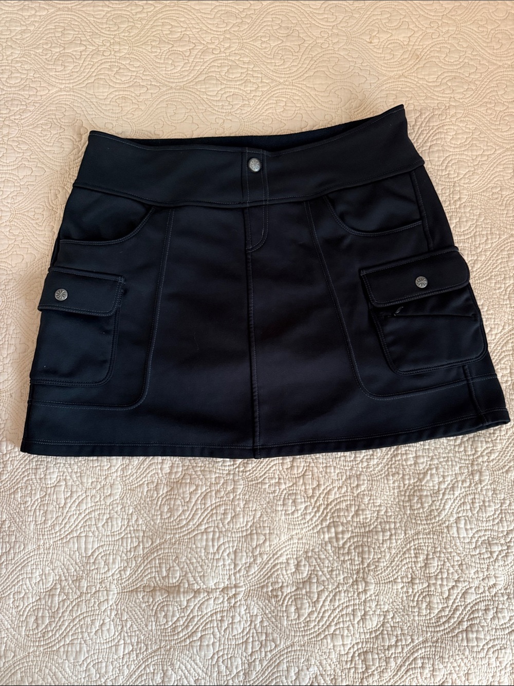 Athleta Black Mini Skirt with Cargo Pockets